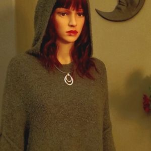 Complete outfit. Stylish jeans with cozy fall hooded top.